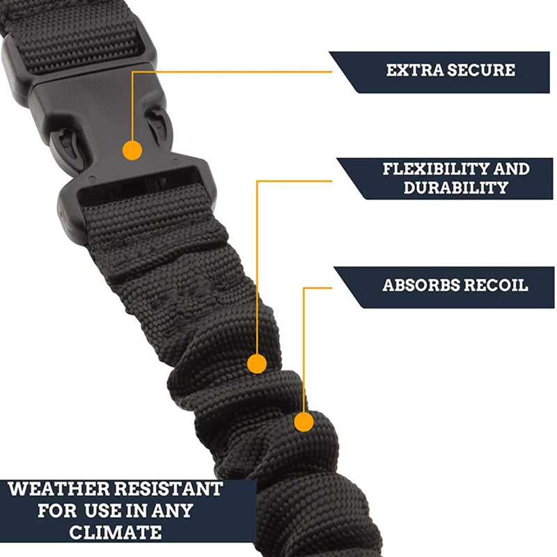 Bretelle Tactique de Fusil à Élastique et Crochet, Réglable de 108 à 156 cm, vue 3