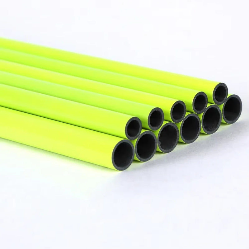 Tubes de Flèches Carbone Jaune Fluo, Diamètre Intérieur 4,2 ou 6,2 mm, Spine 300 à 1000, Lot de 6 ou 12, vue 2
