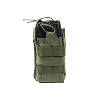 Porte-Chargeur Double Ouvert MOLLE en Nylon 500D Vert Armée, 14 x 8 x 8 cm, vue 3
