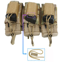 Porte-Chargeur Triple pour Fusil avec Poches Pistolet, MOLLE Nylon 1000D, 24 x 14 cm, vue 3