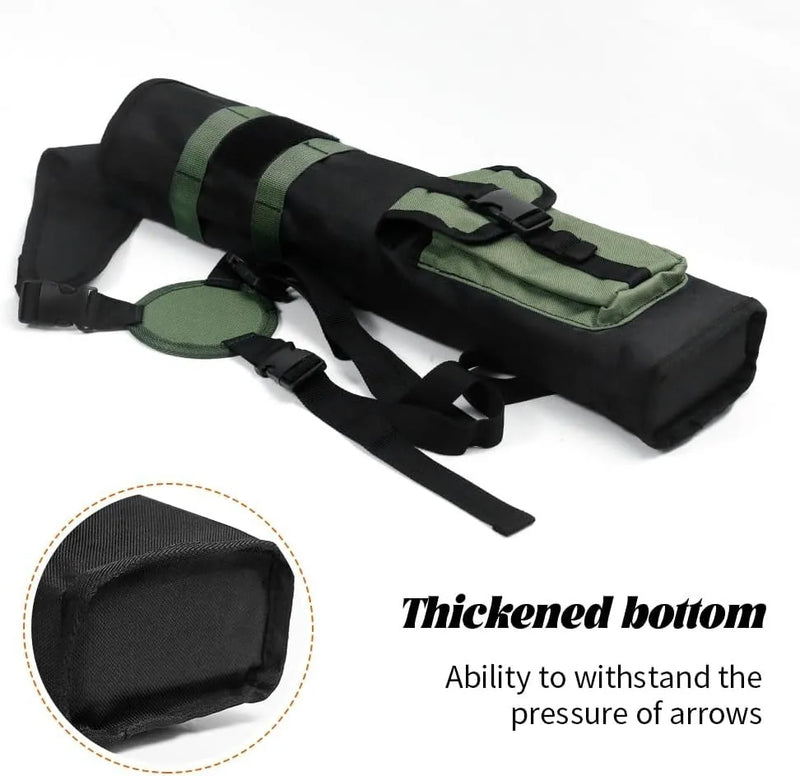 Carquois Dorsal Tactique 50 cm en Toile Oxford avec Poche MOLLE, vue 4