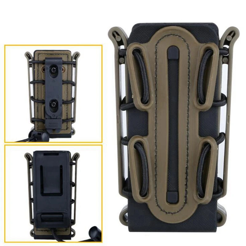 Porte-Chargeur Pistolet 9 mm à Coque Souple, Fixation Ceinture et MOLLE, vue 6