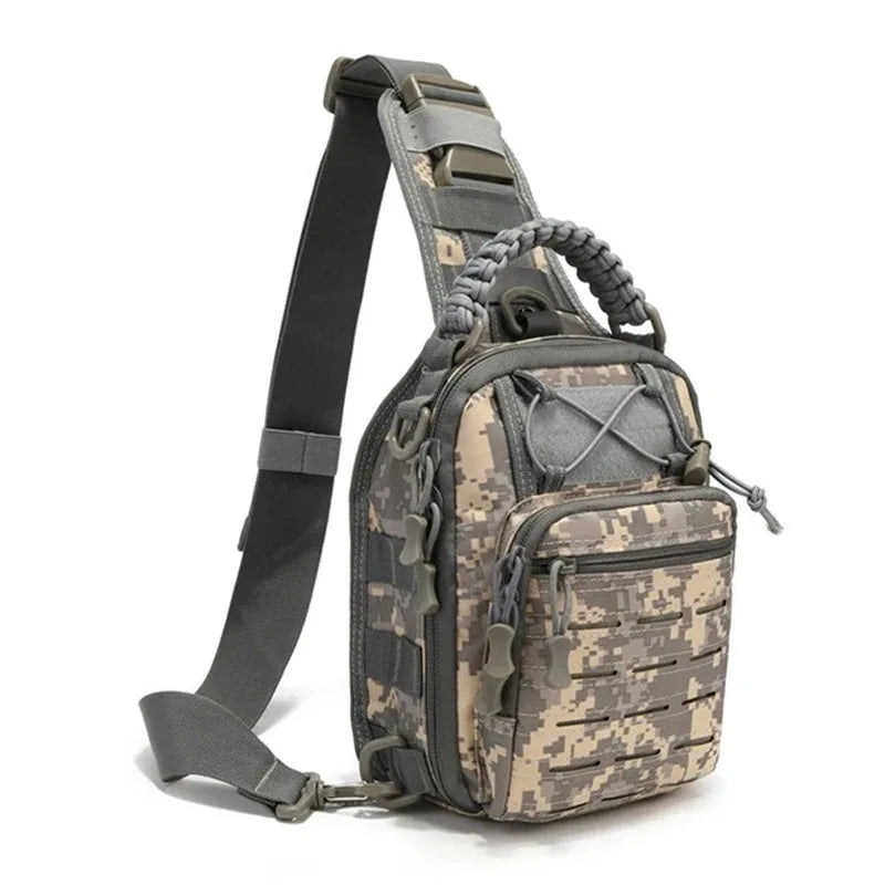 Sac Bandoulière Tactique à Découpe Laser MOLLE, Poignée Tressée, 7 Coloris, vue 10
