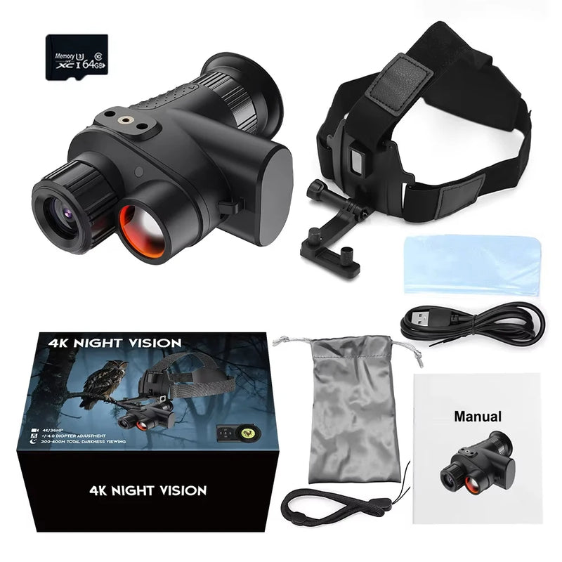 Monoculaire Vision Nocturne Numérique 4K, Bandeau de Tête, Infrarouge 850 nm, vue 7