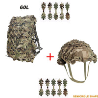 Kit Camouflage 3D pour Casque et Sac à Dos, 60 ou 80 L, vue 12