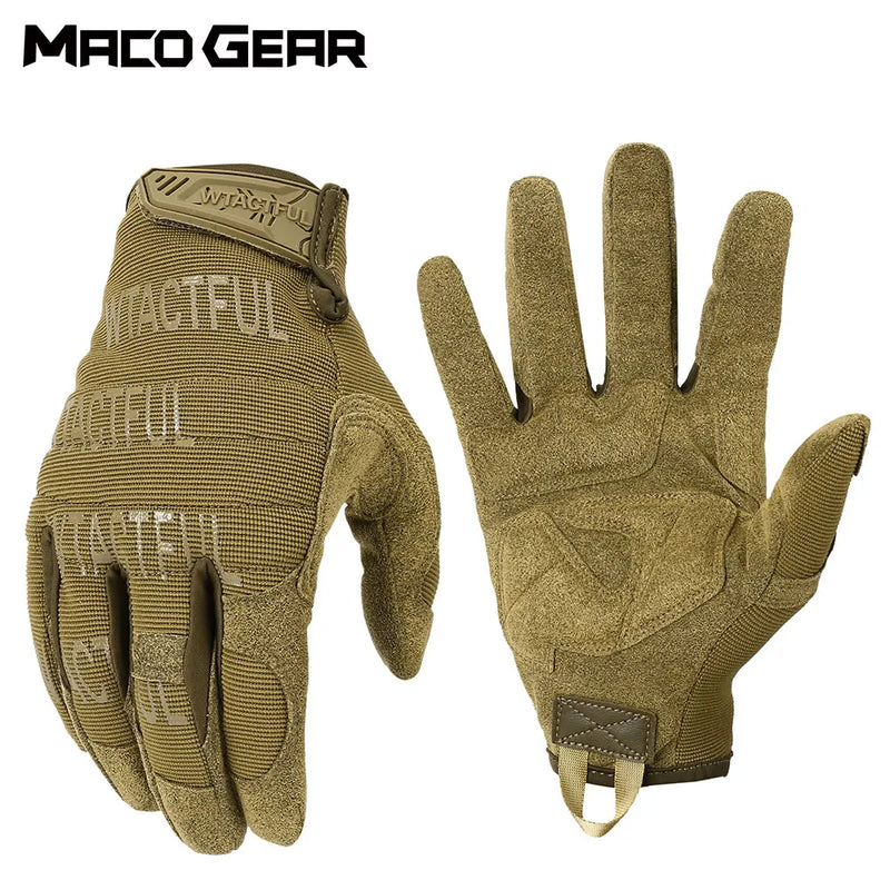 Gants Tactiques Écran Tactile à Paume Renforcée et Poignet Réglable, 4 Coloris