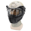 Masque Airsoft pour Casque FAST avec Rails Latéraux, Lunettes Rabattables en Option