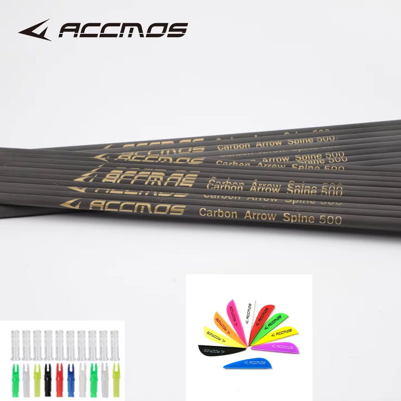 Flèches Carbone à Monter avec Plumes, Spine 300 à 800, Lot de 6 ou 12, vue 5