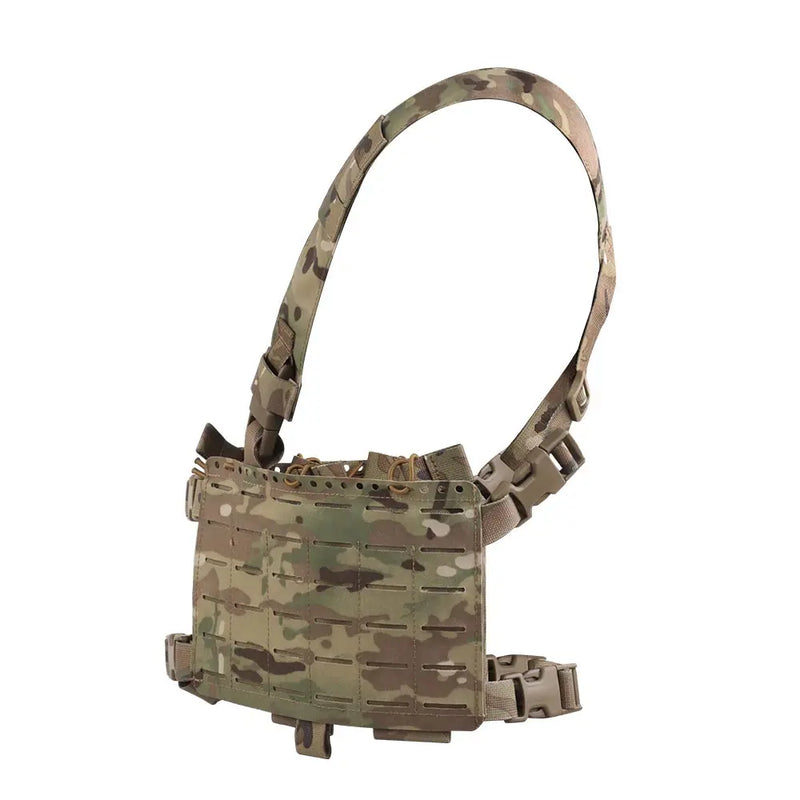 Gilet Tactique Chest Rig à Panneaux Latéraux Séparés, Découpe Laser MOLLE, Nylon, vue 3