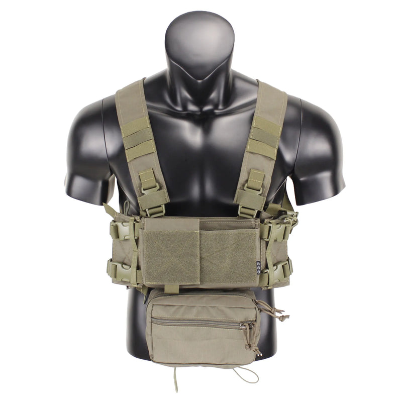 Gilet Tactique Micro Chest Rig Nylon, Poche Pendante et Poches Latérales, vue 8