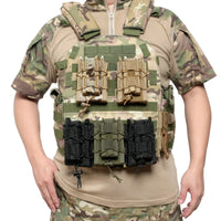 Porte-Chargeur MOLLE Double pour Fusil 5,56 mm et Pistolet 9 mm, Nylon 1000D, vue 2