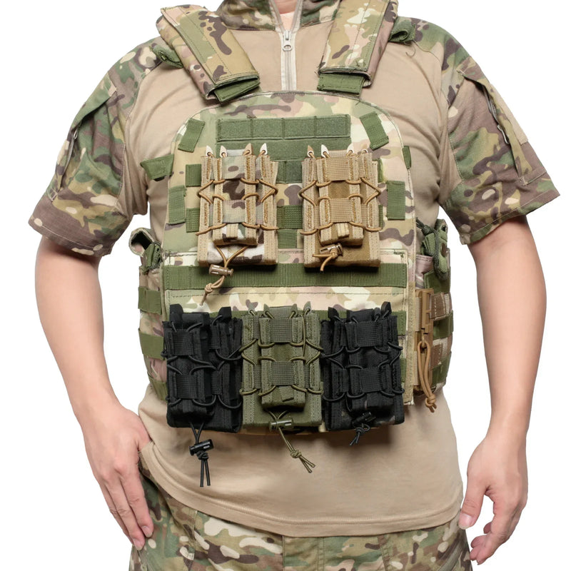 Porte-Chargeur MOLLE Double pour Fusil 5,56 mm et Pistolet 9 mm, Nylon 1000D, vue 2