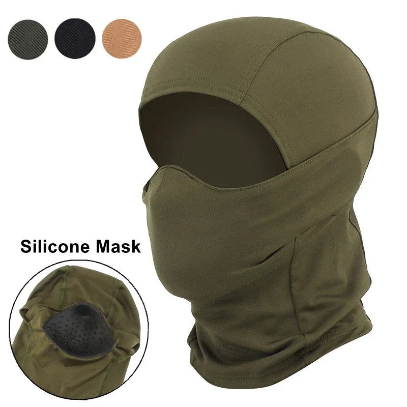 Cagoule Tactique Airsoft avec ou sans Insert en Silicone, 52-66 cm