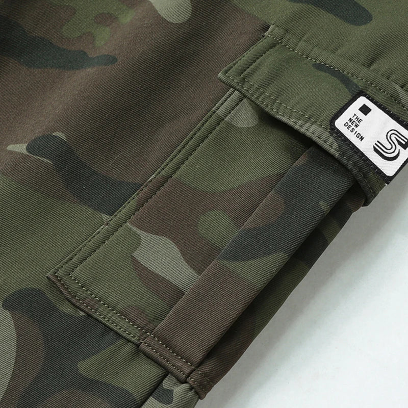 Pantalon Cargo Camouflage Ample pour Homme, Taille Élastique et Poches, 3 Coloris, S à XXXL, vue 3