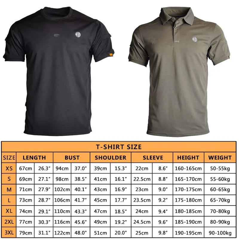 Polo Tactique Homme à Manches Courtes, Séchage Rapide et Poches de Manche, 4 Coloris, vue 3