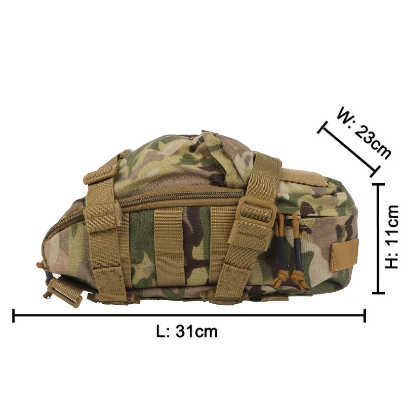 Sac d'Hydratation MOLLE 3 L en Nylon 500D pour Gilet Tactique, 31 x 23 x 11 cm, Cinq Coloris, vue 5