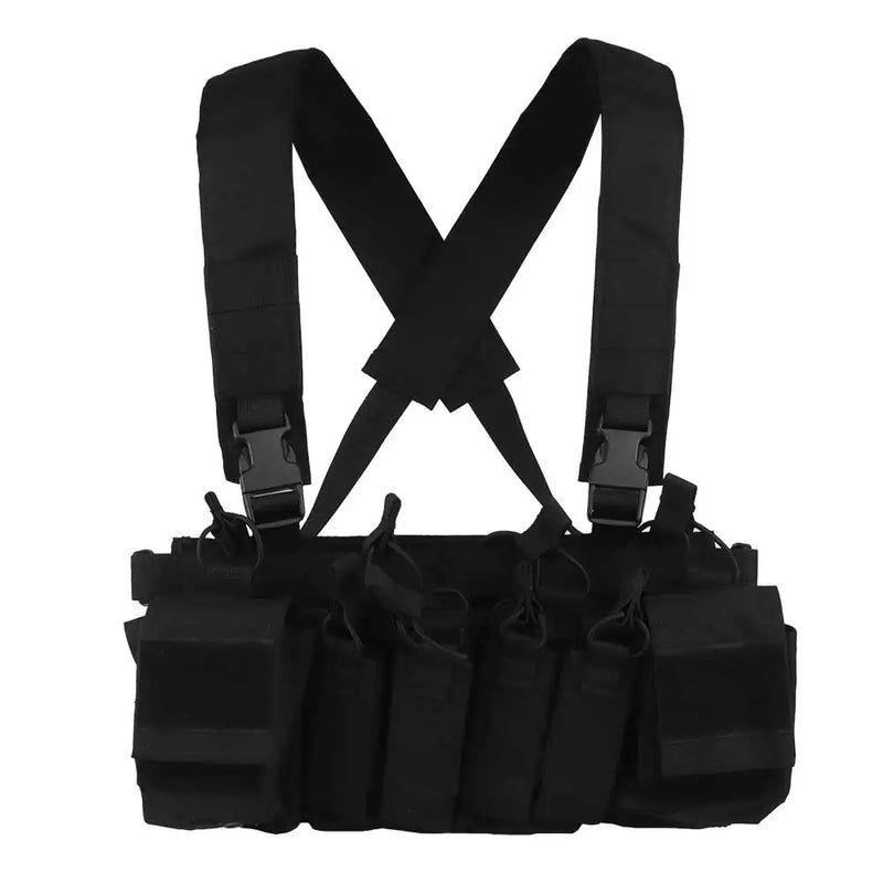 Gilet Tactique Chest Rig à Quatre Porte-Chargeurs 5,56 et 9 mm, 36 x 17 cm, vue 8