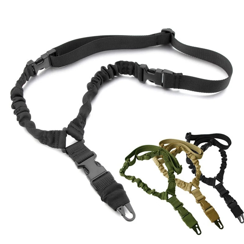 Bretelle Tactique de Fusil à Élastique et Crochet, Réglable de 108 à 156 cm