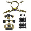Suspension à Molette et Coussinets pour Casque Tactique, Sable, Vert ou Noir