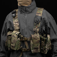 Gilet Tactique Chest Rig à Panneaux Latéraux Séparés, Découpe Laser MOLLE, Nylon, vue 4