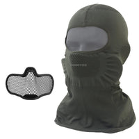 Masque Airsoft Grillagé Cagoule Respirante avec Grille en Acier Amovible, vue 8