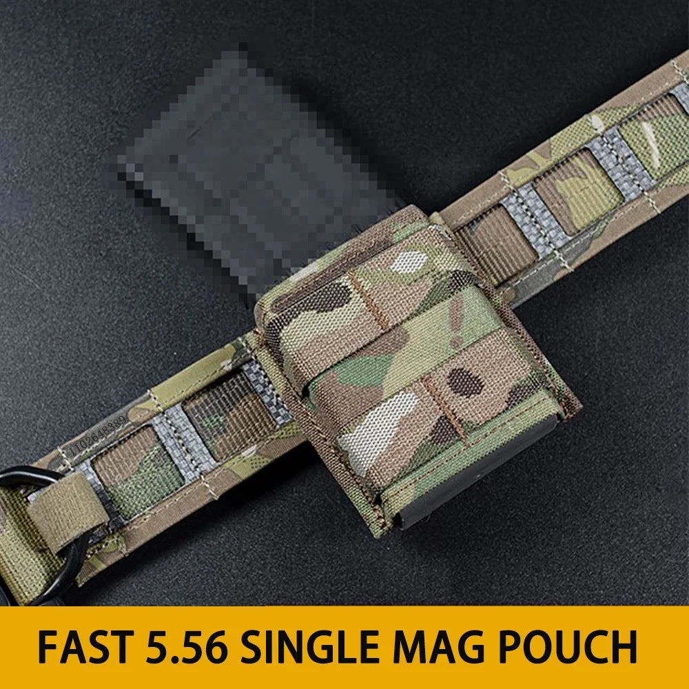 Porte-Chargeur Simple 5,56 mm en Nylon avec Clips MOLLE, 9 x 10,8 cm, 5 Coloris