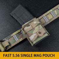 Porte-Chargeur Simple 5,56 mm en Nylon avec Clips MOLLE, 9 x 10,8 cm, 5 Coloris