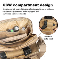 Sacoche Holster de Poitrine Tactique en Nylon 600D, Panneau MOLLE, 28 x 18 cm, 3 Coloris, vue 8