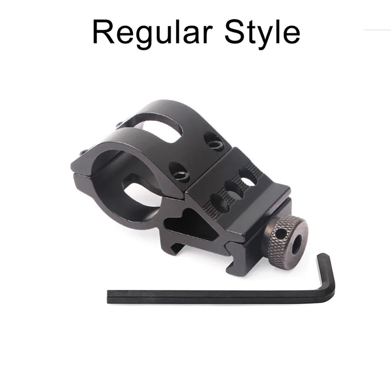 Support de Lampe Torche 25,4 mm pour Rail Picatinny, Déport 45°, Vis ou Levier, vue 7