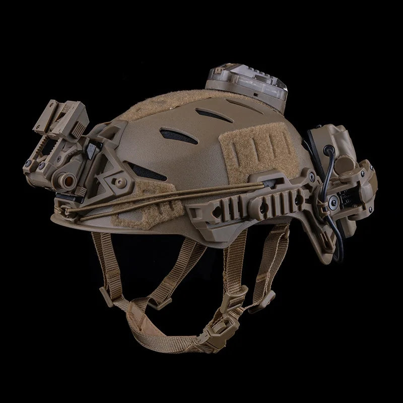 Casque Airsoft Tactique Haute Coupe, Version Simplifiée ABS, 56-60 cm, Rails Latéraux, vue 4
