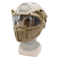 Masque Airsoft pour Casque FAST avec Rails Latéraux, Lunettes Rabattables en Option, vue 9