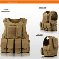 Gilet Tactique Airsoft MOLLE Oxford 600D, 3 Poches Amovibles, 4 Coloris, vue 2
