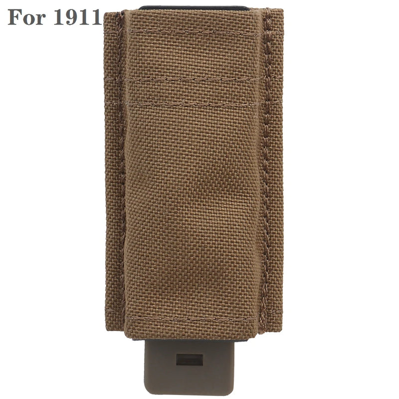 Porte-Chargeur Pistolet Simple 9 mm ou 1911, Nylon, MOLLE et Ceinture, vue 7