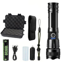 Lampe Tactique Rechargeable 5 Modes, Batterie 18650 ou 26650, Coffret en Option, vue 9