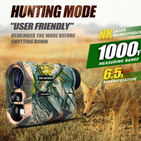Télémètre Laser de Chasse Camouflage Rechargeable, 600 ou 1000 m, Angle et Vitesse