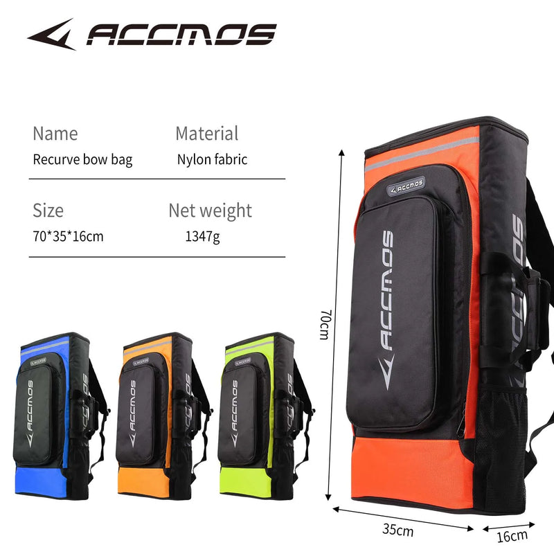 Sac à Dos pour Arc Recurve en Nylon 70 x 35 x 16 cm, avec ou sans Tube à Flèches, 7 Coloris, vue 3