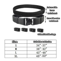 Ceinture Tactique de Service Double en Nylon Noir, Tailles S à XL, vue 2