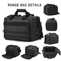 Sac de Tir Rembourré en Nylon 600D pour Pistolet et Accessoires, 38 x 25 x 30 cm, 3 Coloris, vue 4