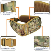 Ceinture Tactique Rembourrée MOLLE avec ou sans Poches, Camouflage ou Unie, vue 4