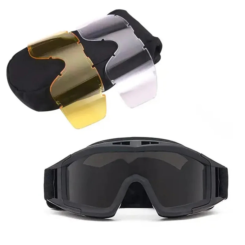 Masque Airsoft Ventilé à Sangle Élastique, 1 ou 3 Verres, 3 Coloris, vue 11