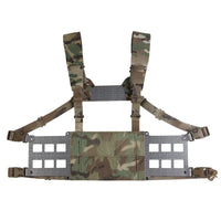 Gilet Tactique Chest Rig Grand Format, Platines Latérales Ajourées, 28 x 19 cm