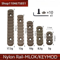 Rail Picatinny 20 mm pour Garde-Main M-LOK et KeyMod, Nylon ou Métal, Rail Seul ou Lot de 5 ou 6 Rails, vue 18