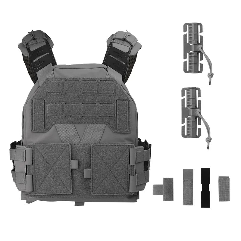 Gilet Tactique Porte-Plaques Léger en Nylon, Découpe Laser MOLLE, vue 12