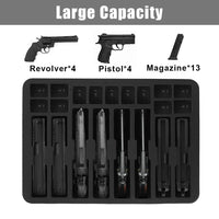 Mallette Arme de Poing Rigide pour 6 ou 8 Pistolets, 8 à 16 Chargeurs, 50,8 x 39,6 cm, vue 9