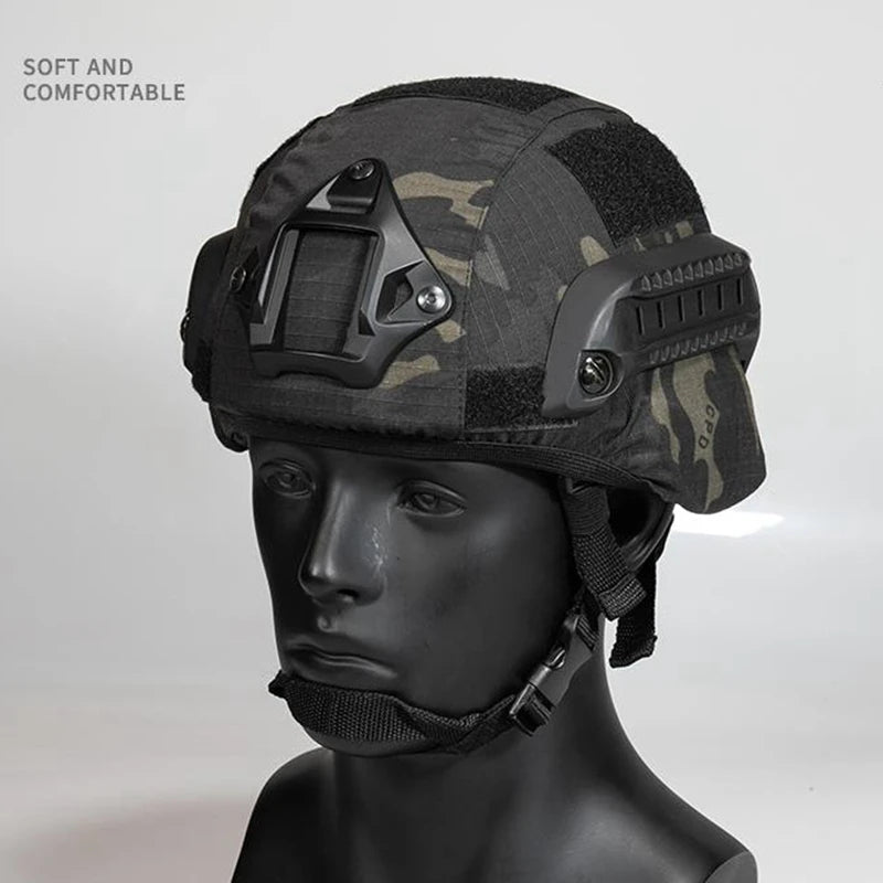 Housse de Casque Airsoft Type MICH 2000, Coton et Polyester, 15 Coloris, vue 3