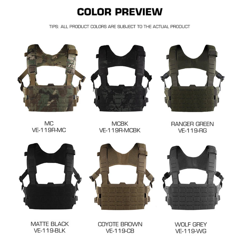 Gilet Tactique Chest Rig Modulaire à Panneau Frontal MOLLE, 29 x 21 cm, vue 6
