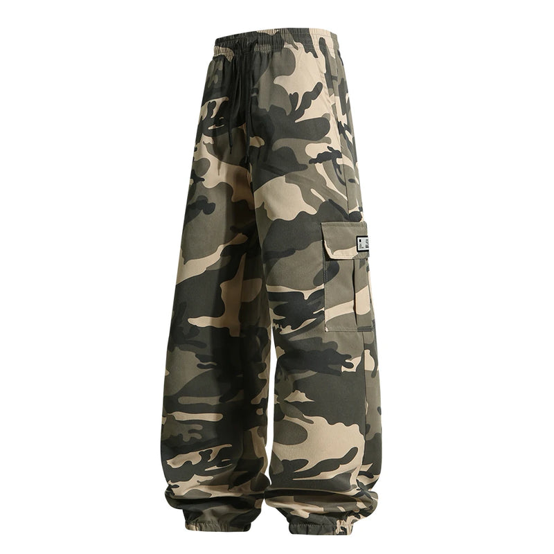 Pantalon Cargo Camouflage Ample pour Homme, Taille Élastique et Poches, 3 Coloris, S à XXXL, vue 6