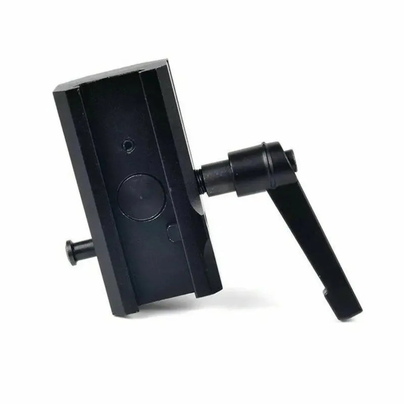 Adaptateur de Bipied à Levier de Serrage pour Rail Picatinny 20 mm, Aluminium Noir, vue 4