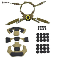 Suspension à Molette et Coussinets pour Casque Tactique, Sable, Vert ou Noir, vue 14