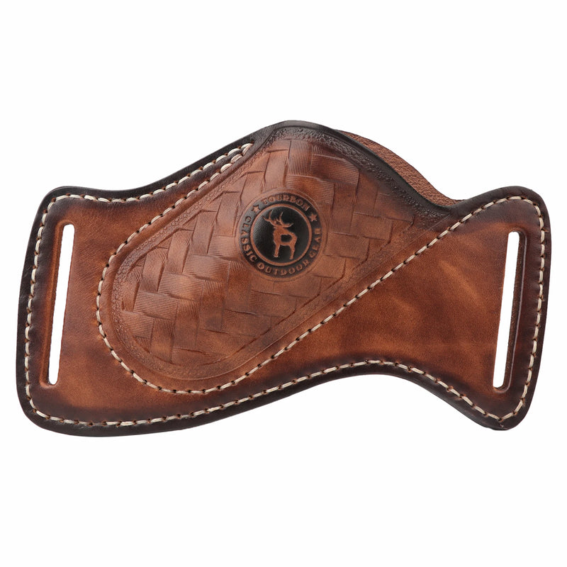 Étui Cuir pour Couteau Pliant ou Outil de Poche, Marron, Petit ou Grand Modèle